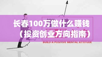 长春100万做什么赚钱（投资创业方向指南）