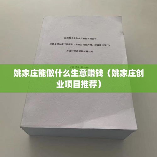 姚家庄能做什么生意赚钱（姚家庄创业项目推荐）