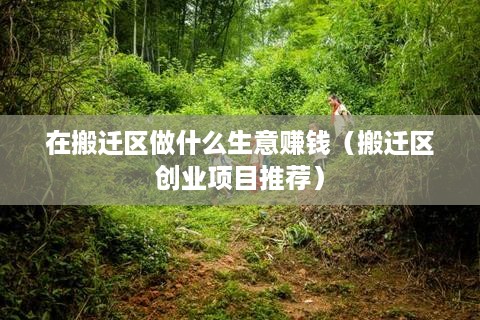 在搬迁区做什么生意赚钱（搬迁区创业项目推荐）